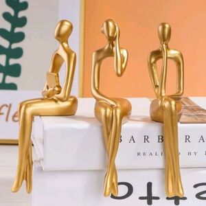 3 piece minimalist sitting figure set